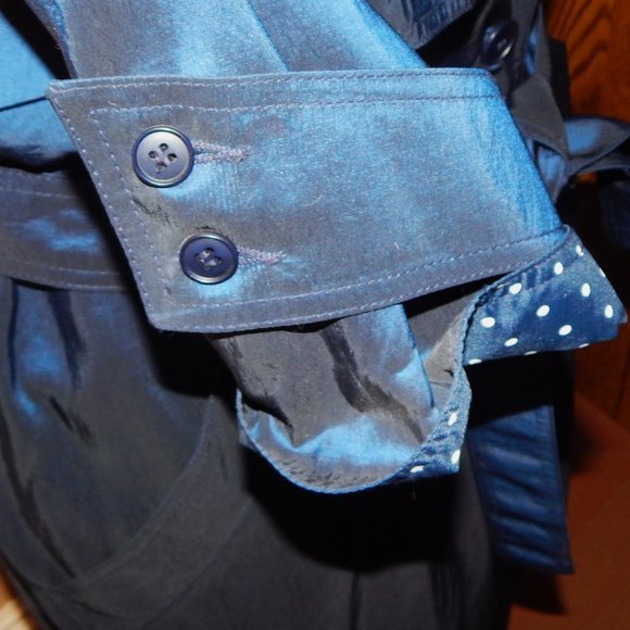Ladies Forecaster of Boston Trench - Rain Coat - Jacket ~11/12 Petite~ Navy Blue - Picture 7 of 11